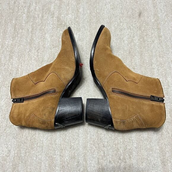Zadig & Voltaire Molly Suede Ankle Boot Tan Western Cowgirl Country Size 37/US 6 - Picture 4 of 11